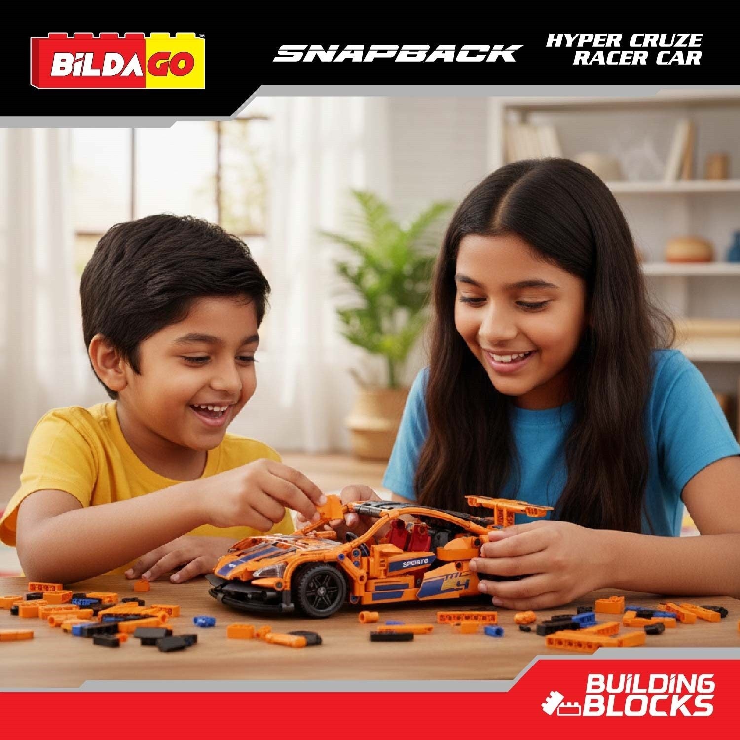Snapback Racers - Hyper Cruze - Pull back Racer Car (428 PCS)
