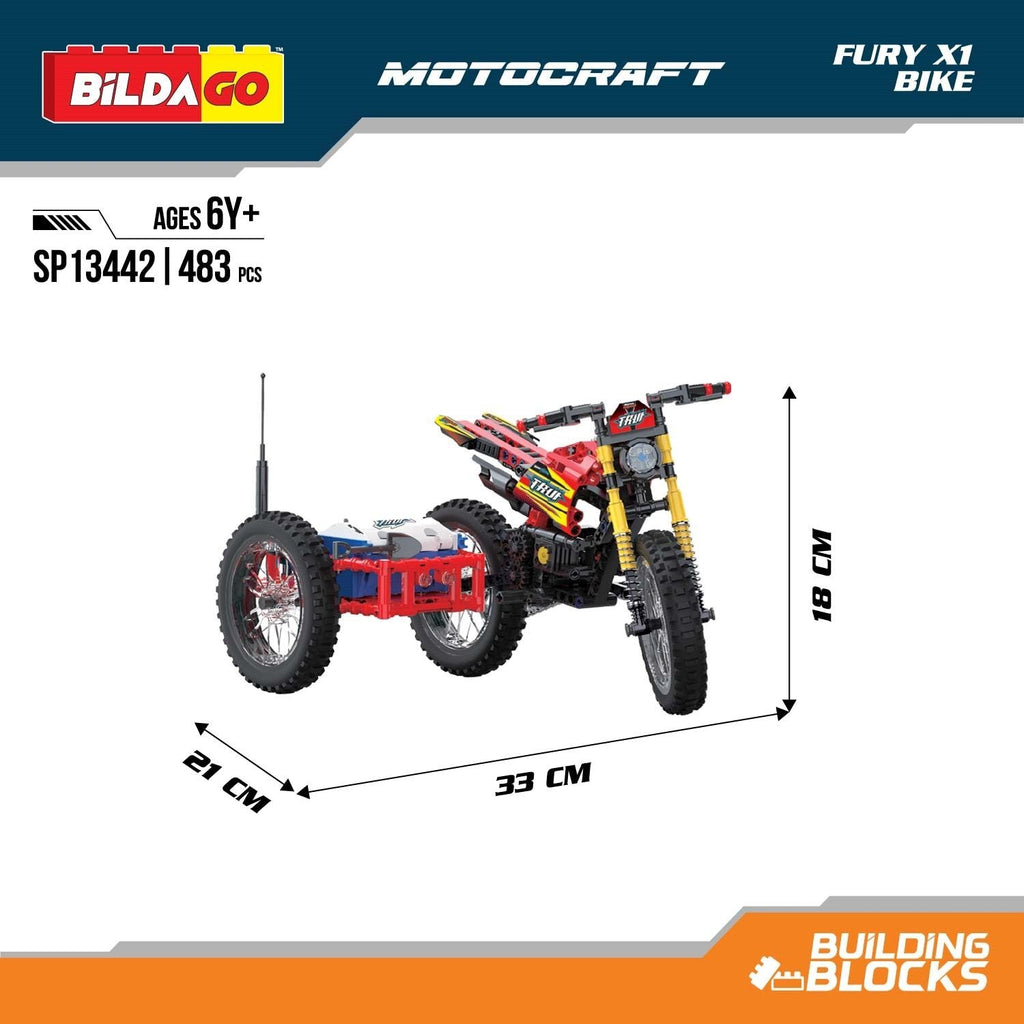 Motocraft - Fury X1 - Pull Back Bike (483 PCS)