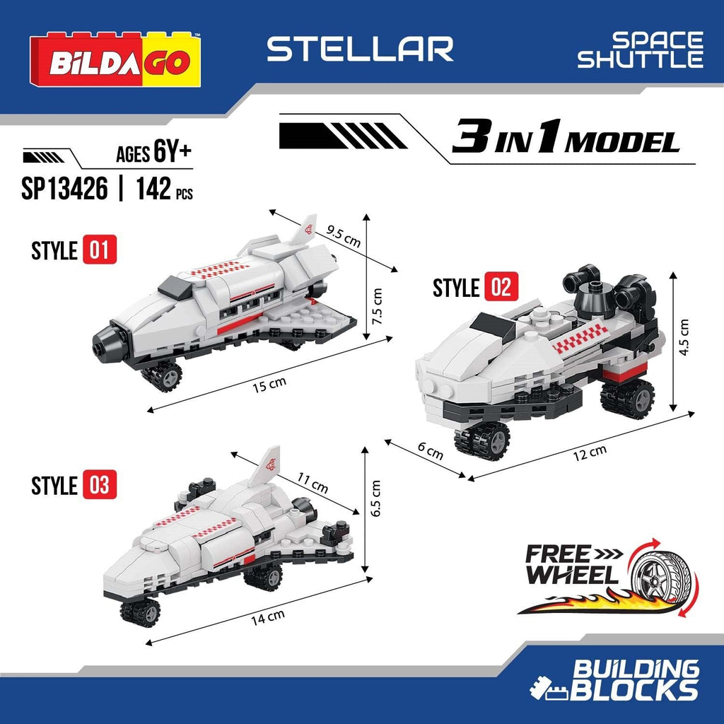 Stellar Space Shuttle (SP13426),  3-in-1 Model (142 PCS)