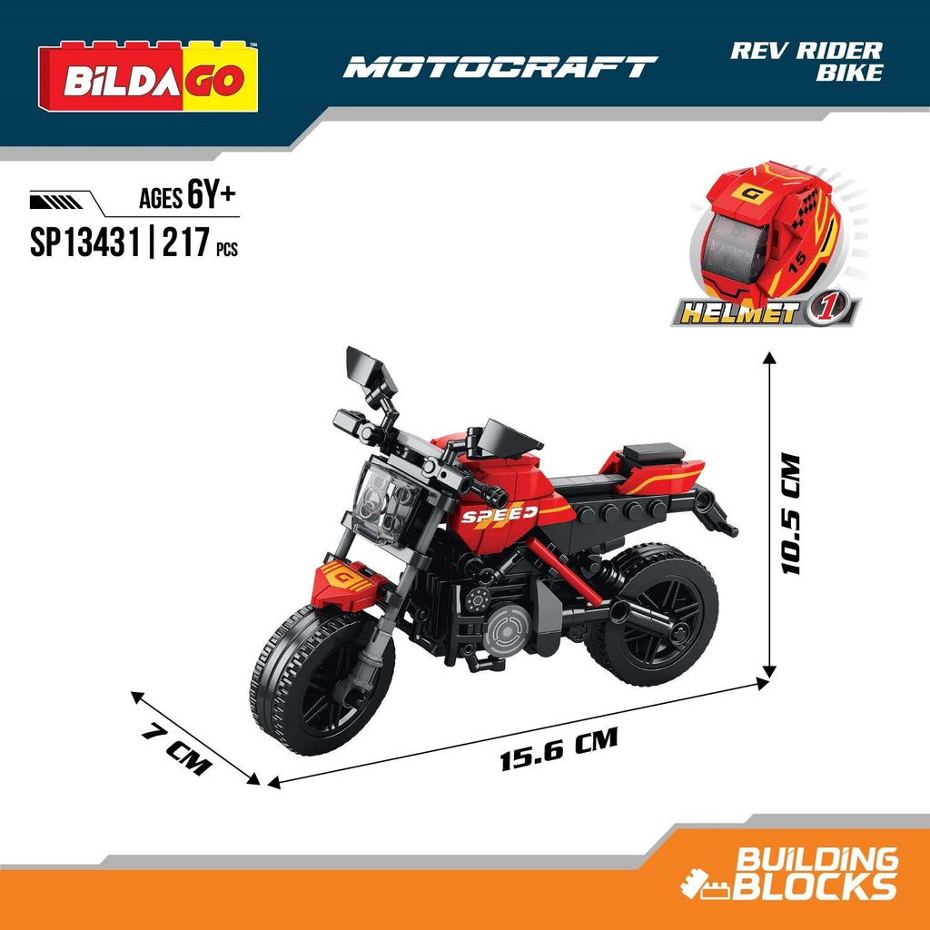 Motocraft - Rev Rider Bike with Helmet (217 PCS)