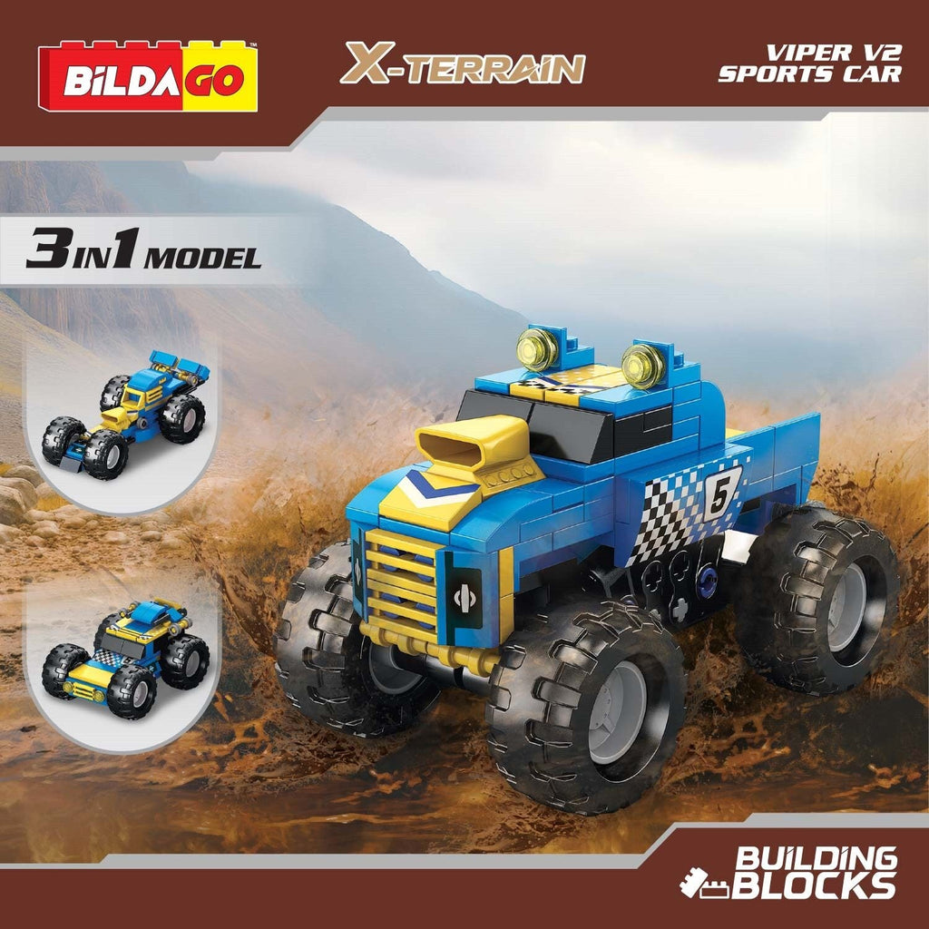 X-Terrain - VIPER V2 SPORTS CAR (SP13423) - 3-in-1 Model (126 PCS)